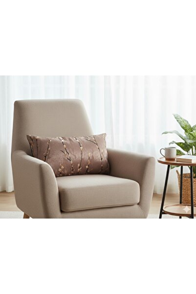 MODAFABRİK Armürlü Saten Dekoratif Kırlent – 30x50 Dikdörtgen Yastık Kılıfı (...