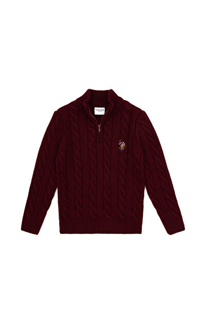 U.S. Polo Assn. Boy's Burgundy Half-Zip Sweater 50315628-Vr014