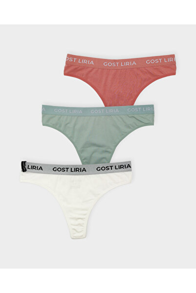 GOST LİRİA Γυναικεία εσώρουχα Lime String, Πακέτο 3 τεμαχίων - Πολύχρωμα