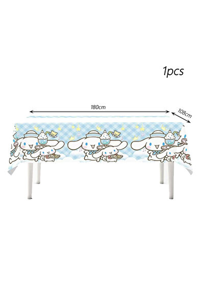 Miniso 1pcs Tablecloth Sanrio Cinnamoroll Party Supplies,included Plates，Pape...
