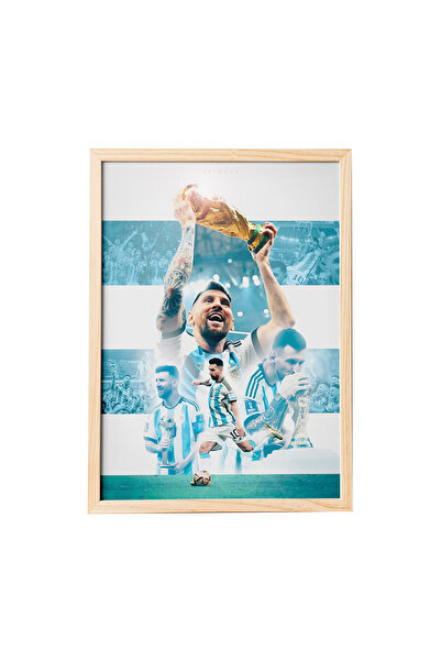 KAYNOCK Lionel Messi, Arjantin, Dünya Kupası, Futbol Poster Tablo Dijital Tas...