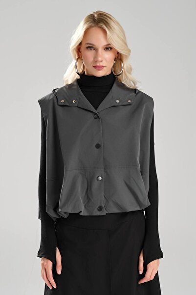 tw3 Women's Hooded Vest with Balloon Design on the Bottom