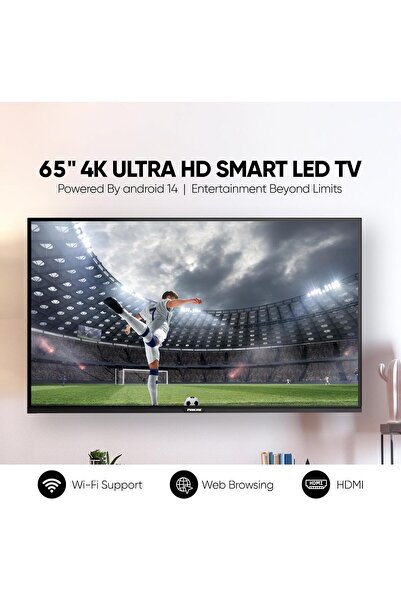 Nikai 65-Inch UHD Smart 4K LED TV with Android OS | Ultra Slim Frame, Smart A...