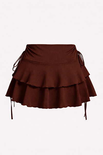 ESPOİRPLUS Lace-Up Mini Short Skirt Espp-78