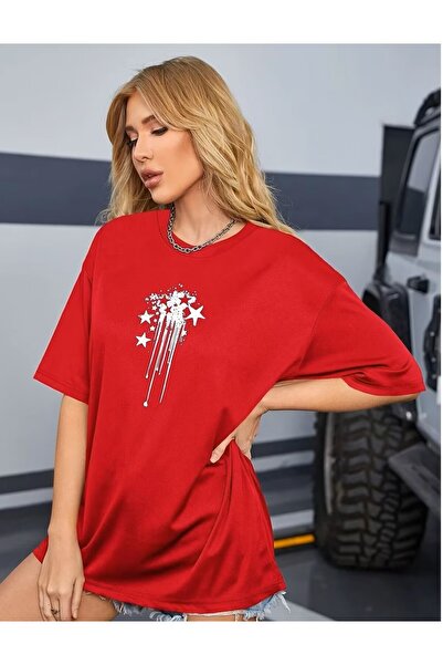 LAND MODA Women's Front Printed T-Shirt