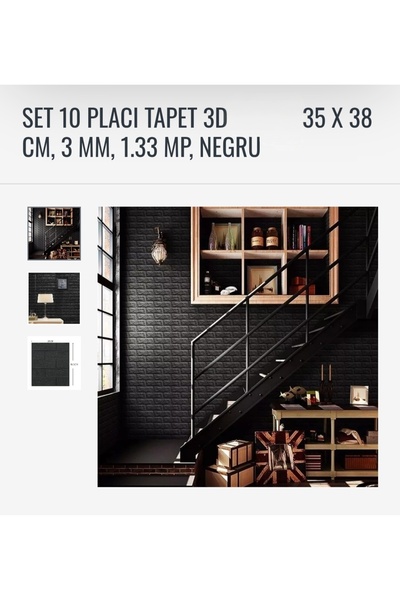 OEM Set of 10 3D self-adhesive wallpaper tiles with marble imitation