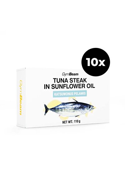 GymBeam Tuna Steak in Sunflower Oil, 10 x 110 g