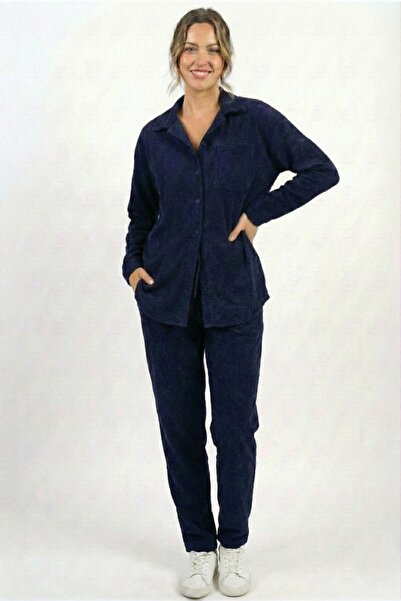 Miss Dünya Lissa Set de pantaloni și cămașă din twill premium pentru femei