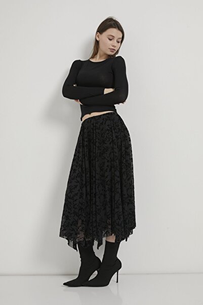 Arma Life ARMALIFE 1801 FLOK DETAYLI TÜL DÖKÜMLÜ KADIN ETEK