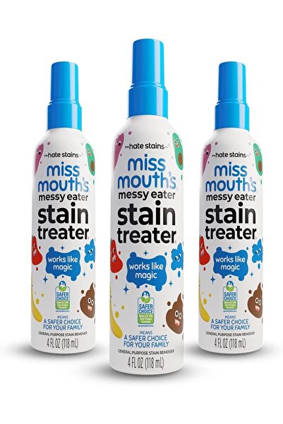 PUKON بخاخ مزيل بقع الطعام من ميس ماوث - عبوة من 3 قطع بحجم 4 أونصة - مستلزما...