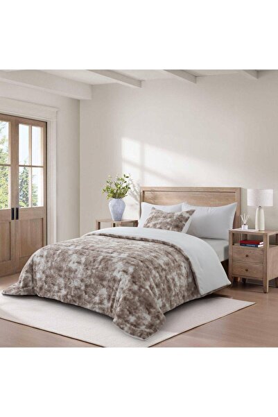 Orange Bed & Bath Brushed | Winter Fur Quilt Set (Single, 2 Pieces)