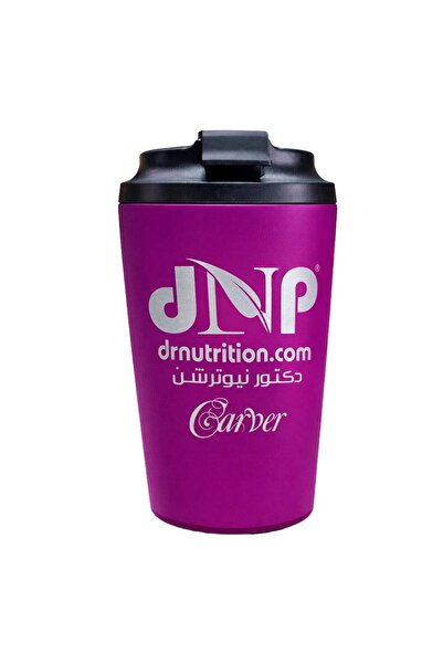 Laperva Carver Stainless Mug, Maroon, 12 OZ, Spill-reducing Lid for Convenience