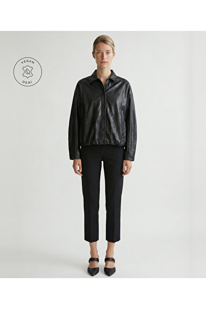 Yargıcı Wide Shirt Collar Long Sleeve Jacket