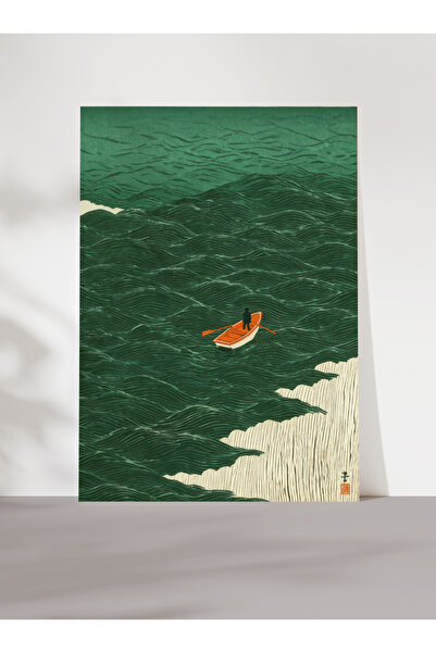 Sweetco Çerçevesiz Poster Silent Voyage | Deniz, Yolculuk ve Huzur Temalı Sad...