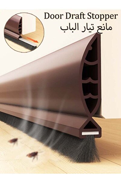 Generic Rubber Door Sweep, 93cm Under Door Draft Stopper Blocker with Brush, ...