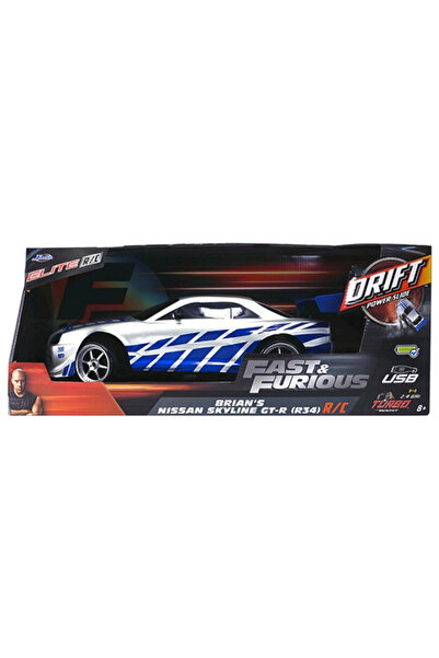 Jada Uzaktan Kumandalı Şarjlı 1:10 Fast Furious Brian s Nissan Skyline GTR R34