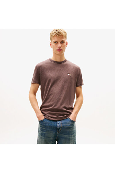 Tommy Hilfiger Jeans Reg Badge Men's Brown T-Shirt