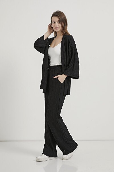 Arma Life Armalife 7068 textured elastic waist pants - kimono women's set