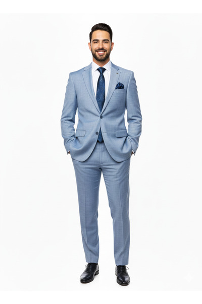Presto Erkek 4 Drop Regülar Takım Elbise Mavi 475-070