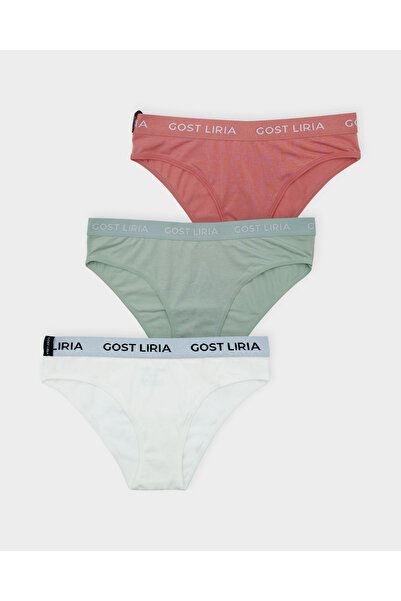 GOST LİRİA Lime Women's Slip 3-Pack - Multi-Colored