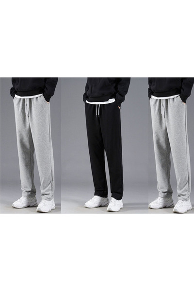 KİMSE GÖRMEDEN 3Pcs Set Men's Wide Leg Trackpants