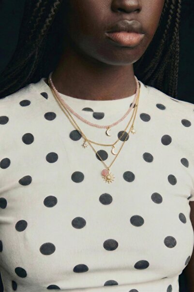 Bershka 3’lü boncuklu kolye seti