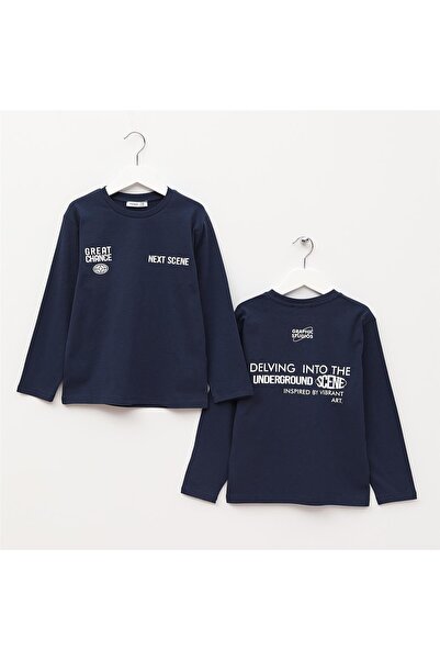 WANEX Boy's Long Sleeve Slim T-Shirt - 17143 - Navy Blue