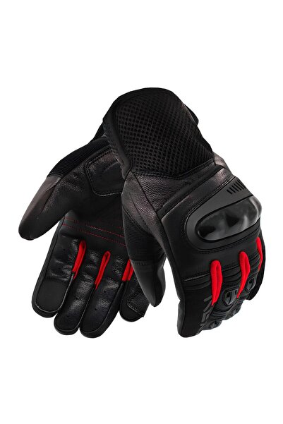 Vexo Speed Up Yazlık Motosiklet Eldiveni Siyah-Kırmızı