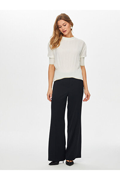 Faik Sönmez Triko Bantlı Eteği Pilise Detaylı Bluz S26BLZ005