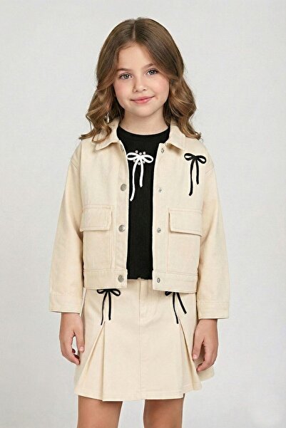 HAUSEkids 4-9 ani Mia Girls Fustă scurtă pentru fete - Bej