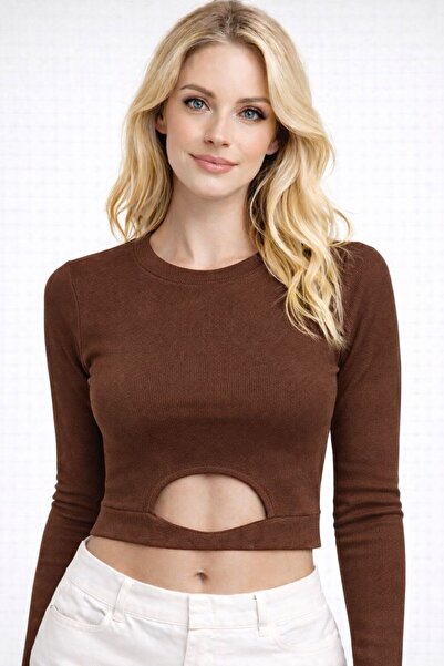 Pupa بلوزة كاميسول بأكمام طويلة مع تفاصيل نافذة على الصدر