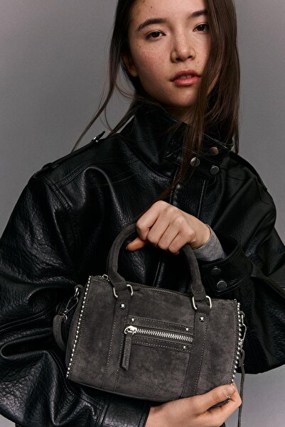 Bershka Süet görünümlü bowling çanta