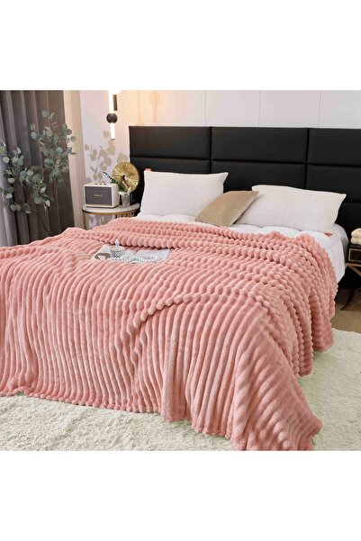 JOJO HOME Fluffy cocolino blanket, ribbed pattern, 200x230cm