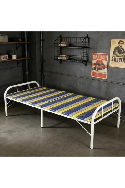 smart home Foldable Single Bed 90x190cm | Adjustable Heavy-Duty Steel Frame, ...