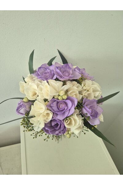 Yellow Tulip Wedding/bride/godmother bouquet of tulips, immortal sola roses a...