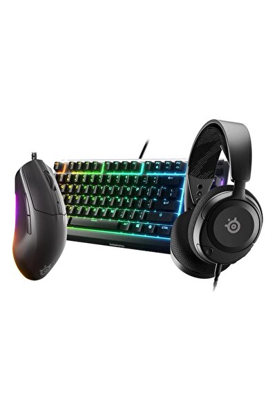 SteelSeries Power Up Bundle Kulaklık Mouse Klavye Set ( Nova1 , Rival3 , Apex...