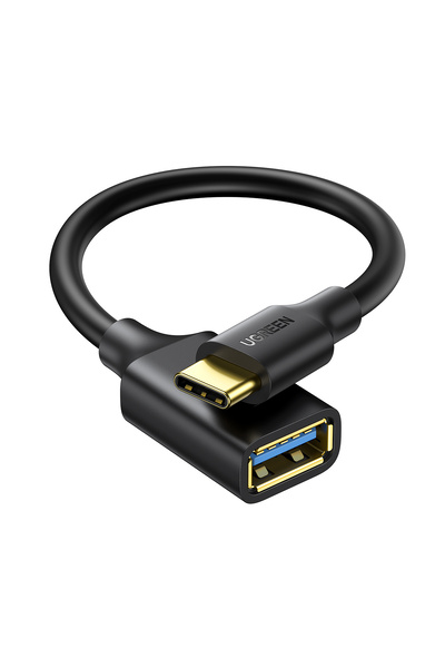 Ugreen USB-C to USB-A 3.0 OTG Dönüştürücü Adaptör, Siyah, 30701