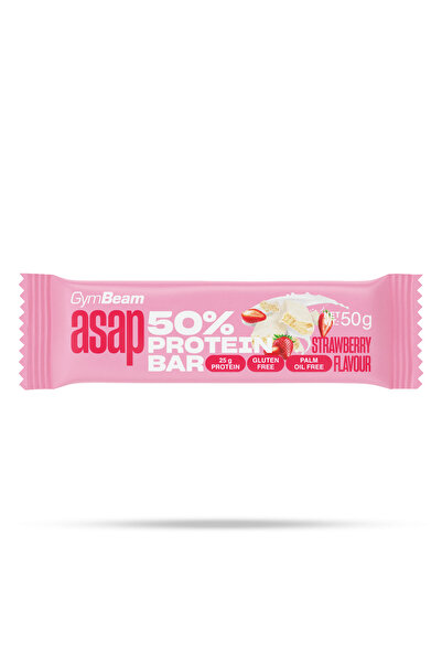 GymBeam Baton proteic ASAP 50%, 50 g, căpșuni