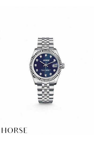 Generic Women's Waterproof Watch - Silver Bracelet with Blue Dial