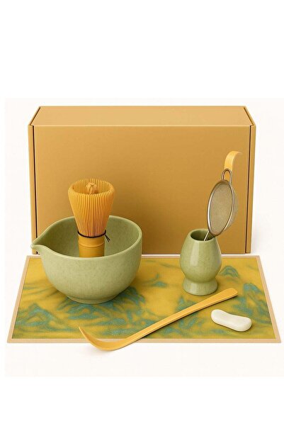 Generic Japanese Matcha Tea Set – 7 Piece Matcha Set with 550ml Ceramic Bowl,...