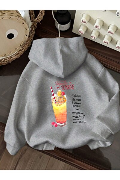 Deocept Unisex Cocktail Back Printed Hooded Kangaroo Pocket Comfortable Fit O...