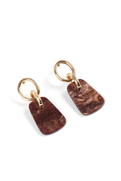 Faik Sönmez Taş Sallantılı Gold Küpe W26KUP014