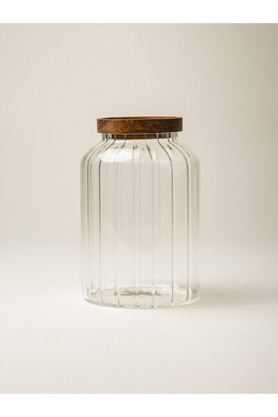 Minihol Alen Akasya Kapaklı Cam Kavanoz (1800 ml)