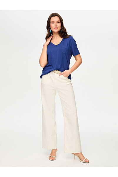 Faik Sönmez V Yaka Kısa Kollu T-Shırt S26TSH004