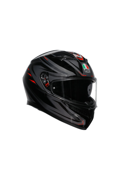 AGV K3 Syth Black Red Kapalı Kask