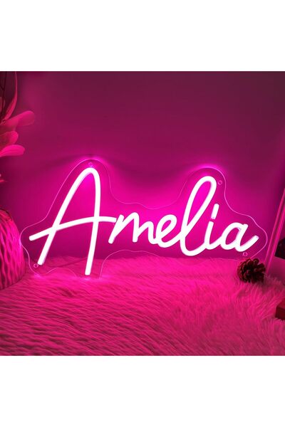 Slasa لوحة نيون تحمل اسمًا مخصصًا، مقاس 14-20 بوصة، مصباح جداري LED شخصي لغرف...