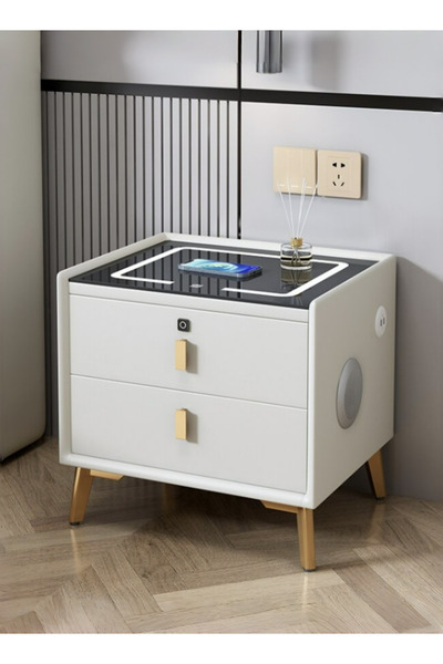 Bojasmiial Nightstand with 2 Drawers Bedside Table Night Stand End Table Dres...