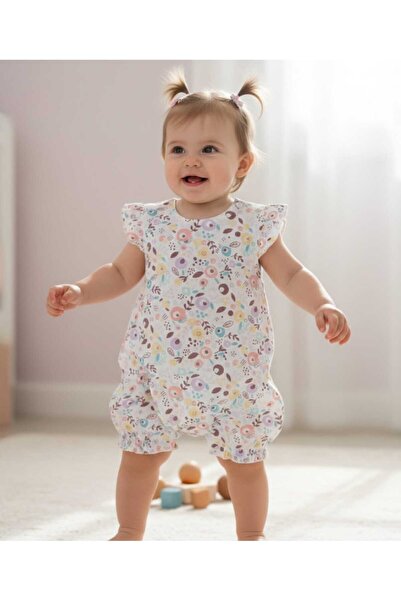 Pierre Cardin Sıfır Kol Çıtçıt Kapama Paça Bebek Şort Tulum