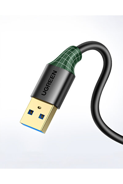 Ugreen USB 3.0 Uzatma Kablosu, 50 cm, Siyah, 30125