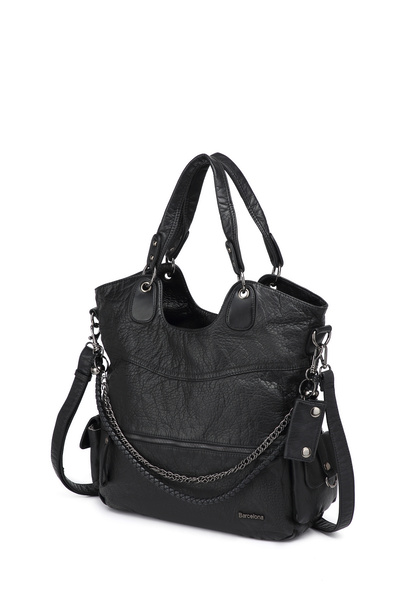 Solo Bag Измиваема кожена верижка с много отделения Стилна мека кожена чанта ...